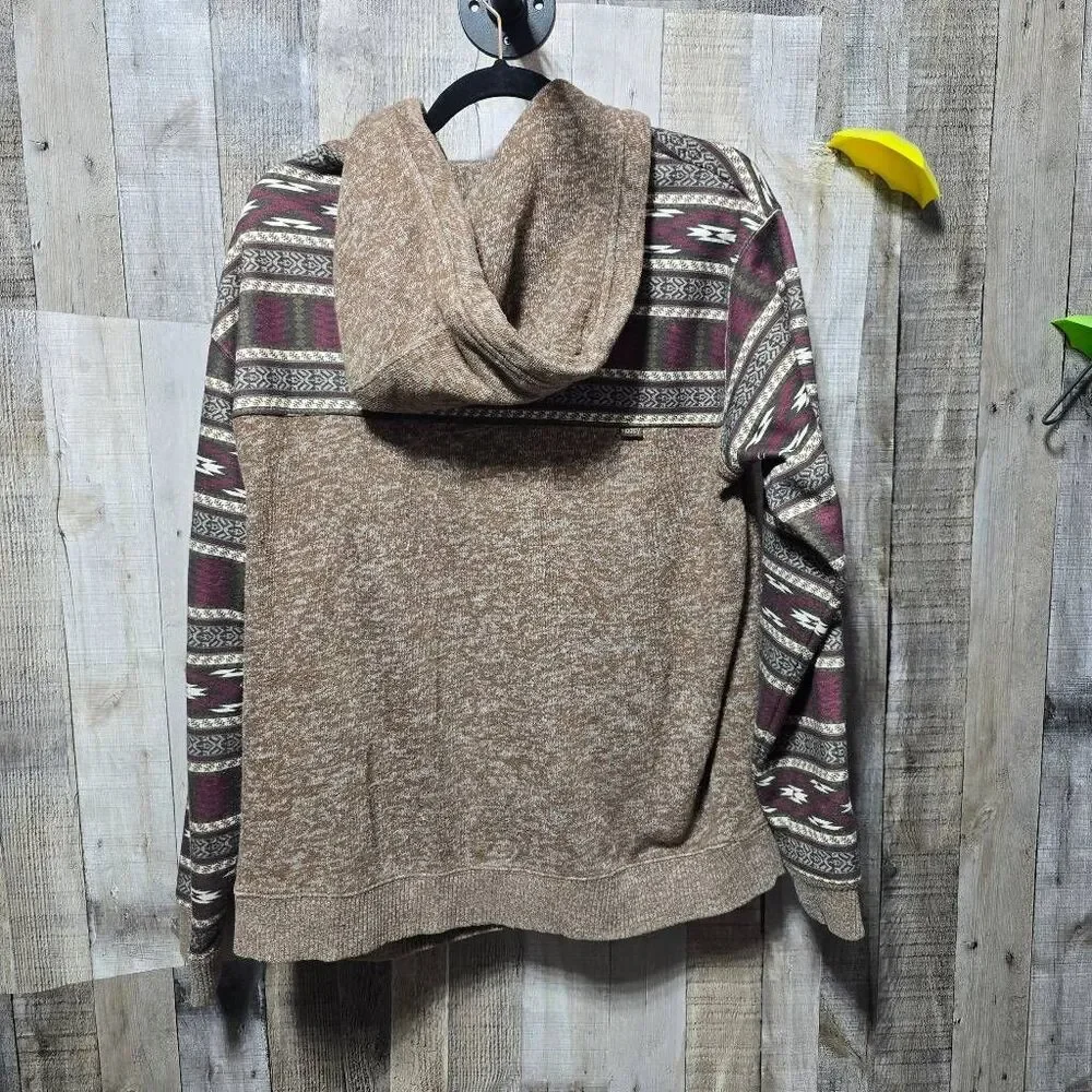 Hooey Jimmy Southwestern Aztec Henley Hoodie Large Western Rodeo Cowboy Outdoor - Picture 4 of 8